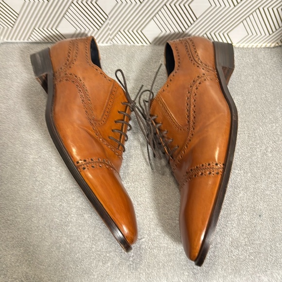 Lorenzo Banfi Men's Brown Leather Dress Shoes Men’s size 12 M made in Italy - Picture 5 of 13